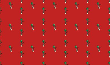 Farklı aksesuarlara sahip renkli arkaplan