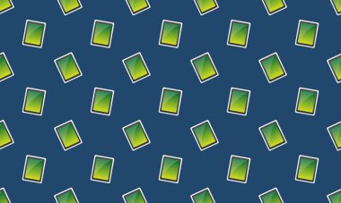 Farklı aksesuarlara sahip renkli arkaplan