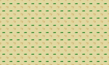 Farklı aksesuarlara sahip renkli arkaplan