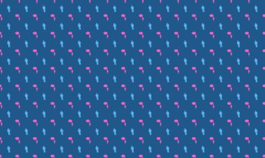 Farklı aksesuarlara sahip renkli arkaplan