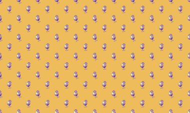 Farklı aksesuarlara sahip renkli arkaplan