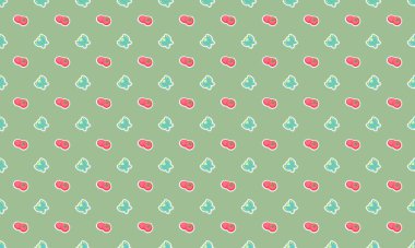 Farklı aksesuarlara sahip renkli arkaplan