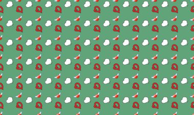 Farklı aksesuarlara sahip renkli arkaplan