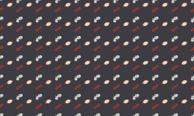 Farklı aksesuarlara sahip renkli arkaplan