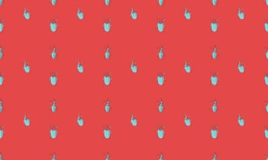 Farklı aksesuarlara sahip renkli arkaplan