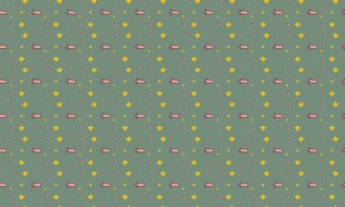 Farklı aksesuarlara sahip renkli arkaplan