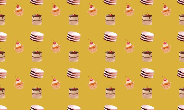 Цветной фон с различными аксессуарами