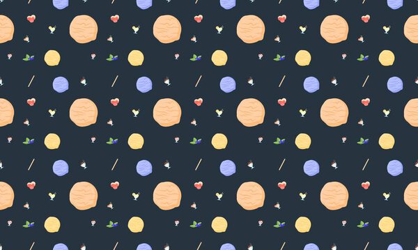 Цветной фон с различными аксессуарами