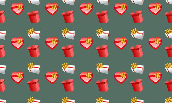 Цветной фон с различными аксессуарами