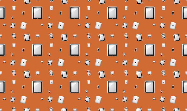 Colored background with different accessories