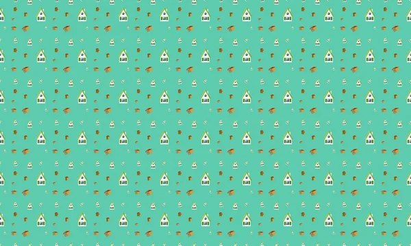 Farklı aksesuarlara sahip renkli arkaplan