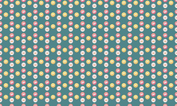 Colored background with different accessories