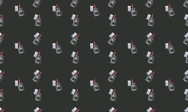 Colored background with different accessories