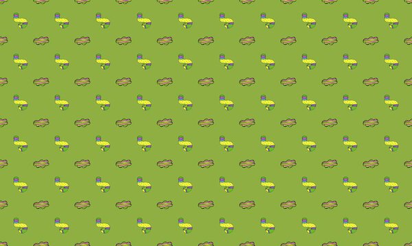 Цветной фон с различными аксессуарами