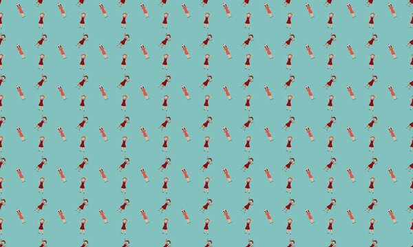 Цветной фон с различными аксессуарами