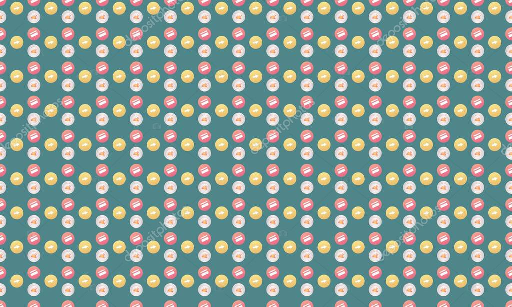 Colored background with different accessories