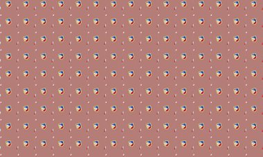 Farklı aksesuarlara sahip renkli arkaplan