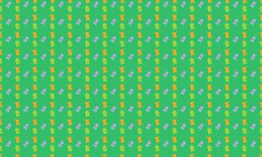 Farklı aksesuarlara sahip renkli arkaplan