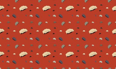 Farklı aksesuarlara sahip renkli arkaplan