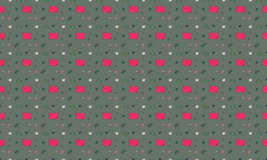 Farklı aksesuarlara sahip renkli arkaplan