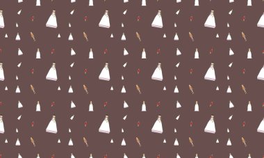 Farklı aksesuarlara sahip renkli arkaplan