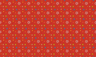 Farklı aksesuarlara sahip renkli arkaplan