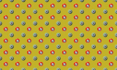 Farklı aksesuarlara sahip renkli arkaplan