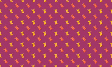 Farklı aksesuarlara sahip renkli arkaplan