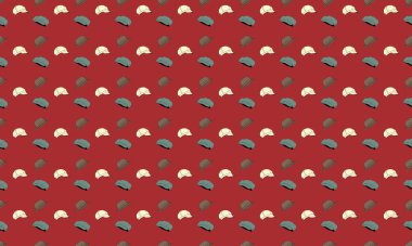 Farklı aksesuarlara sahip renkli arkaplan