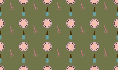 Farklı aksesuarlara sahip renkli arkaplan