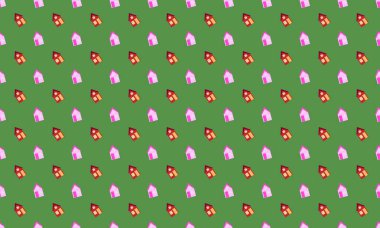 Farklı aksesuarlara sahip renkli arkaplan