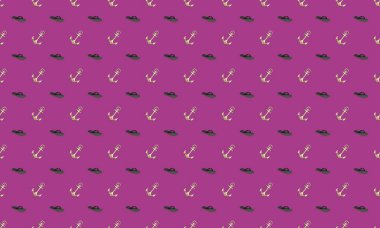 Farklı aksesuarlara sahip renkli arkaplan