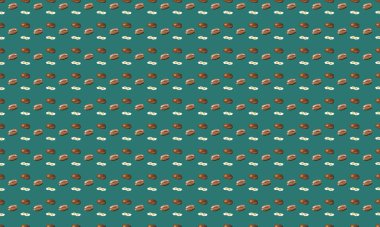 Farklı aksesuarlara sahip renkli arkaplan