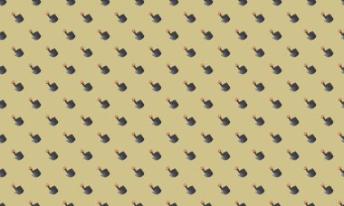 Farklı aksesuarlara sahip renkli arkaplan