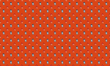 Farklı aksesuarlara sahip renkli arkaplan