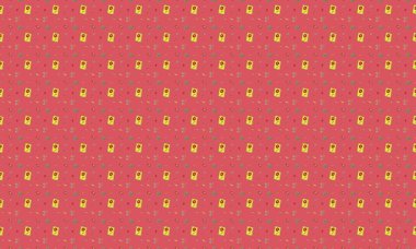 Farklı aksesuarlara sahip renkli arkaplan