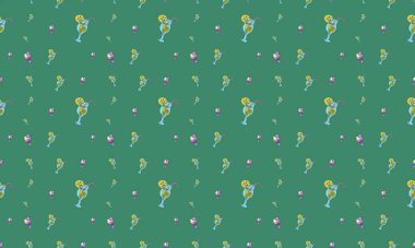 Farklı aksesuarlara sahip renkli arkaplan