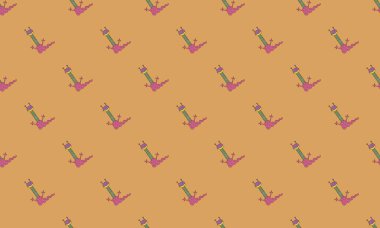 Farklı aksesuarlara sahip renkli arkaplan