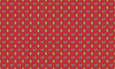 Farklı aksesuarlara sahip renkli arkaplan