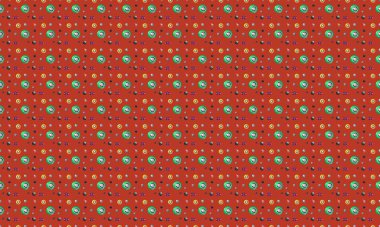 Farklı aksesuarlara sahip renkli arkaplan