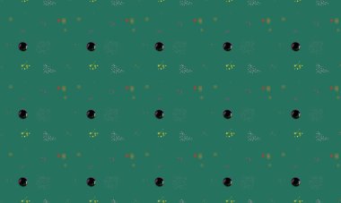 Farklı aksesuarlara sahip renkli arkaplan