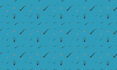 Farklı aksesuarlara sahip renkli arkaplan