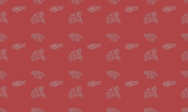 Farklı aksesuarlara sahip renkli arkaplan