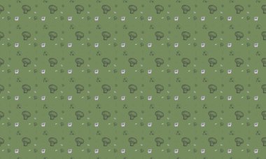 Farklı aksesuarlara sahip renkli arkaplan