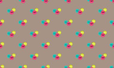 Farklı aksesuarlara sahip renkli arkaplan