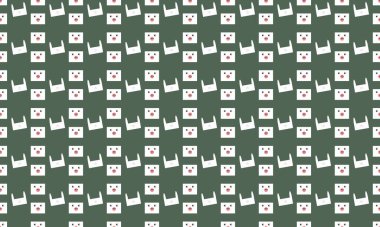 Farklı aksesuarlara sahip renkli arkaplan