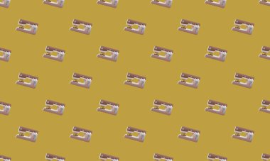 Farklı aksesuarlara sahip renkli arkaplan