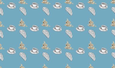 Farklı aksesuarlara sahip renkli arkaplan