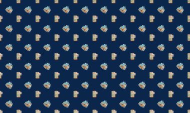 Farklı aksesuarlara sahip renkli arkaplan