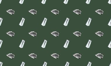 Farklı aksesuarlara sahip renkli arkaplan